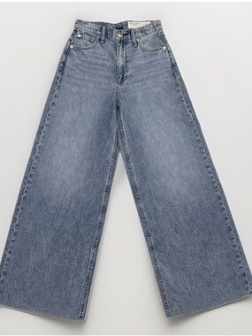 Rag & Bone Sofie High Rise Ultra Wide Ankle Jeans Light Wash Size 23 NWT